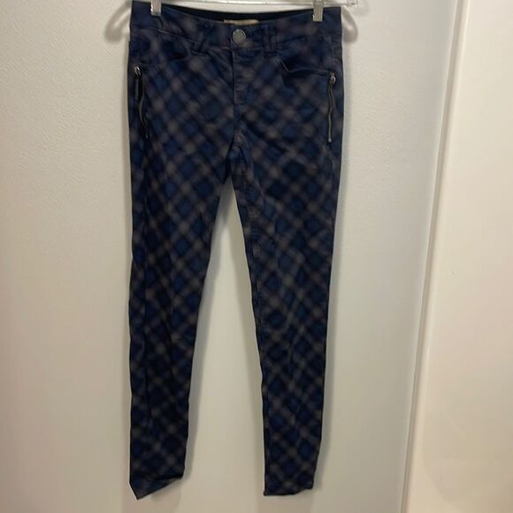 𝅺democracy woman’s blue and black checkered jeans - Picture 1 of 9